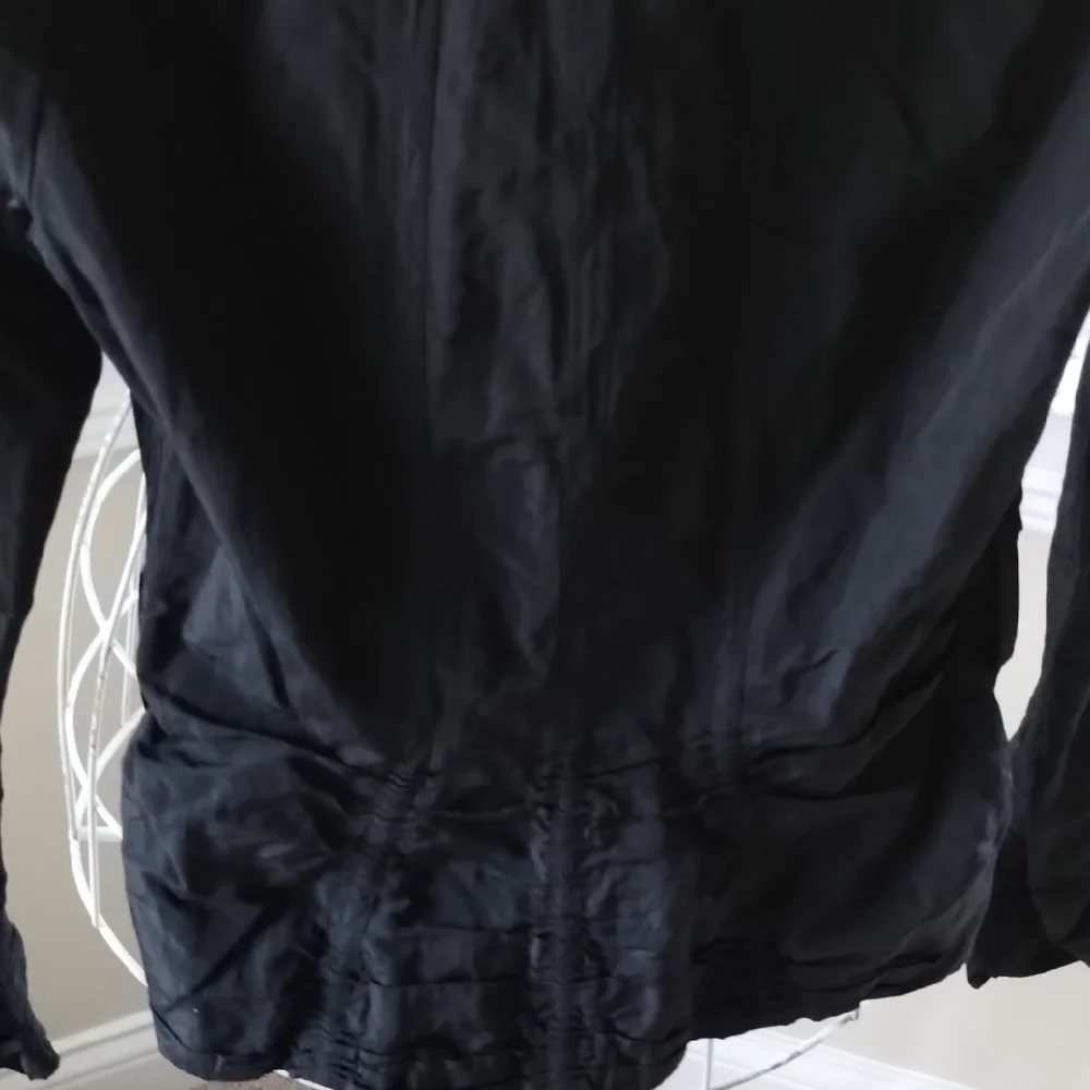 Etcetera Black Pea Coat with Standing Collar - Picture 4 of 15